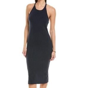 Line & Dot Black Lori Midi Dress